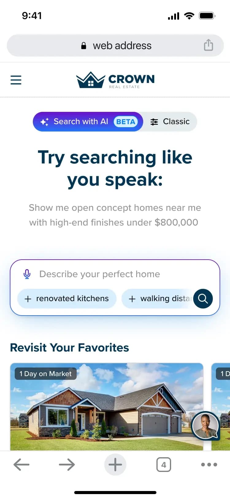 HomeSearch AI on mobile