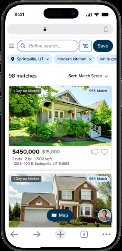 CORE Home mobile experience on a phone